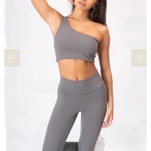 Paragon Cold Shoulder Crop Coal